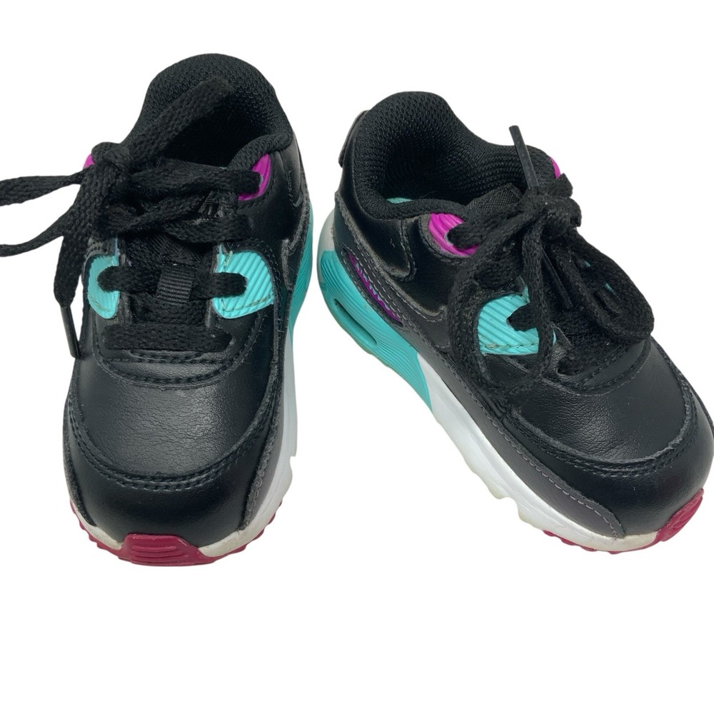 Nike Air Max 90 Shoes S833416-033 5C Toddler Baby Sneaker Shoes Black Pink Multi - Picture 13 of 15